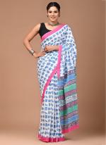 Cotton Multi Colour Casual Wear Printed Saree